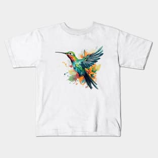 Watercolor Hummingbird Kids T-Shirt